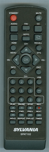 SYLVANIA SPAT102 Genuine OEM original Remote