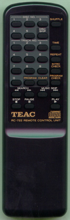 TEAC 4U10002205 RC-722 Genuine OEM original Remote