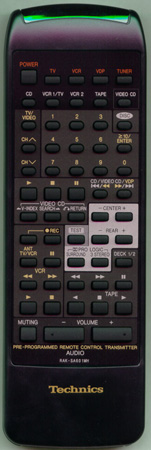 TECHNICS RAK-SA601MH Genuine OEM original Remote