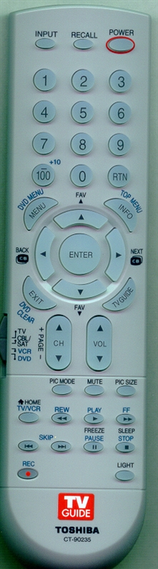 TOSHIBA 23306629 CT-90235 Genuine  OEM original Remote