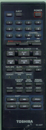 TOSHIBA 70693091 VC-442T Genuine  OEM original Remote