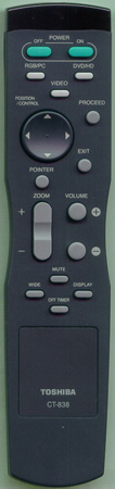 TOSHIBA 72790129 CT-838 Genuine OEM original Remote