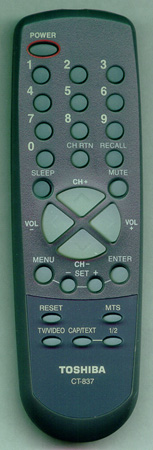 TOSHIBA 72796932 CT-837 Genuine  OEM original Remote