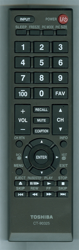 TOSHIBA 75028874 CT-90325 Genuine OEM Remote Control