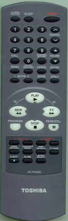 TOSHIBA BZ614129 VCK20S Genuine  OEM original Remote