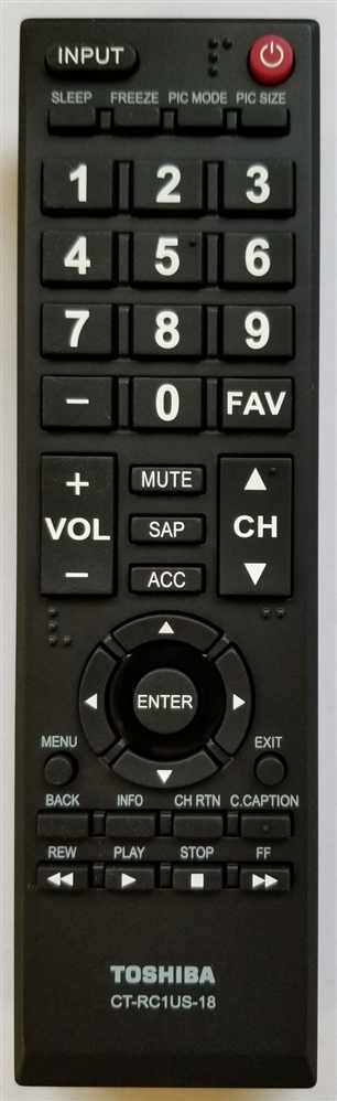 TOSHIBA CT-RC1US-18 Genuine OEM Original Remote