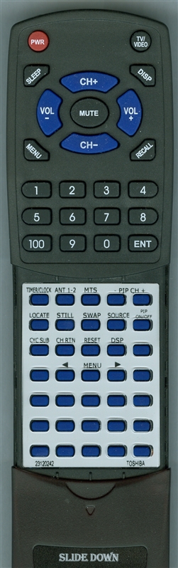 TOSHIBA 23120242 CT-9557 replacement Redi Remote