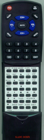TOSHIBA 75005729 CT90275 replacement Redi Remote