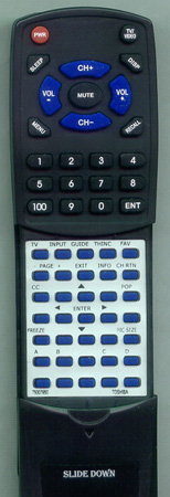 TOSHIBA 75007950 CT90277 replacement Redi Remote