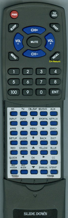 TOSHIBA 75030624 CT90408 replacement Redi Remote