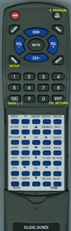 TOSHIBA 75033412 CT-90428 replacement Redi Remote