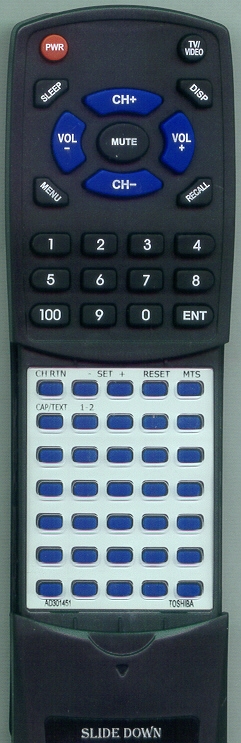 TOSHIBA AD301451 CT-837 replacement Redi Remote