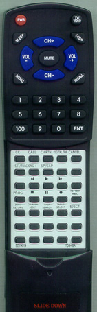 TOSHIBA BZ614319 VC-L2W replacement Redi Remote