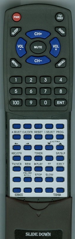 TOSHIBA BZ684333 VC-622 replacement Redi Remote