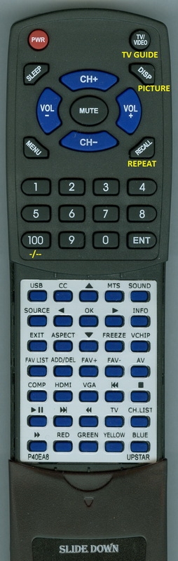 UPSTAR P40EA8 INSERT replacement Redi Remote