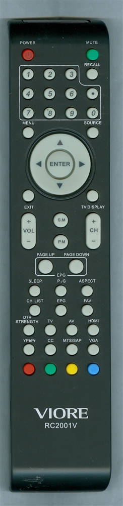 VIORE 504C3201115 RC2001V Genuine  OEM original Remote