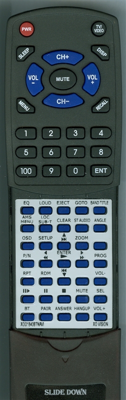 XO VISION XOD1840BTNAVI replacement Redi Remote