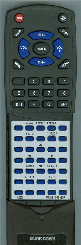 XTREME HOME MEDIA XV2200 replacement Redi Remote