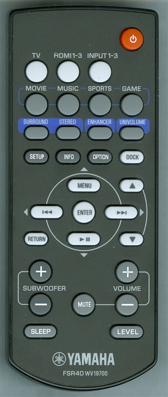 YAMAHA WV197000 FSR40 Genuine  OEM original Remote