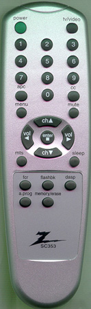 ZENITH 6710V00082M SC353 Genuine OEM original Remote