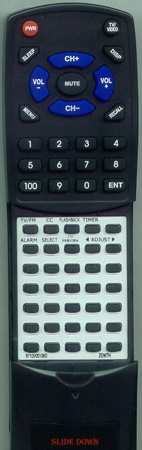 ZENITH 6710V00108D SC3492 replacement Redi Remote