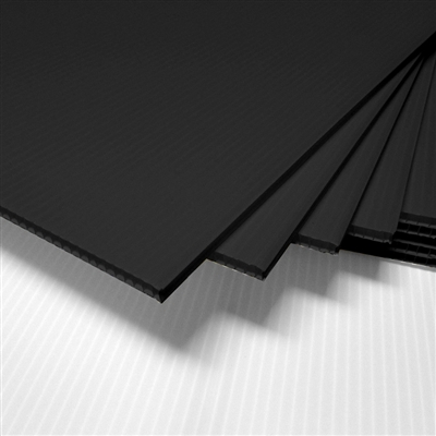 18" x 24" Blank Corrugated Plastic Sheets - Black