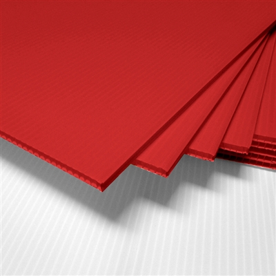18" x 24" Blank Corrugated Plastic Sheets - Red