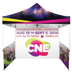 Printed Full-Colour Canopy Tent Package with Back and Side Walls