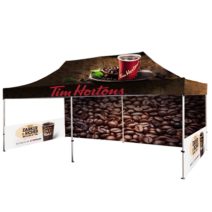20' UV Printed Full-Colour Canopy Tent With Back and Side Walls