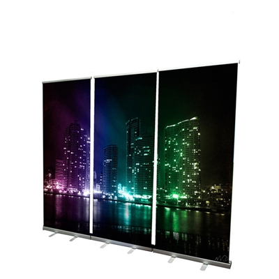 33" Roll Up Retractable Banner Stand wall