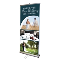 33" Double Sided Roll Up Retractable Banner Stand