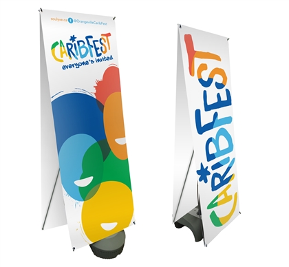24" Double Sided  Outdoor X Banner Stand