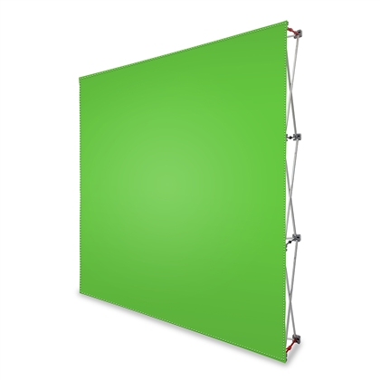 8' Pop Up Display With Green Screen or Blue Screen Fabric Print