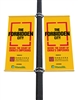 Street Light Pole Banner Brackets 24" Double Set