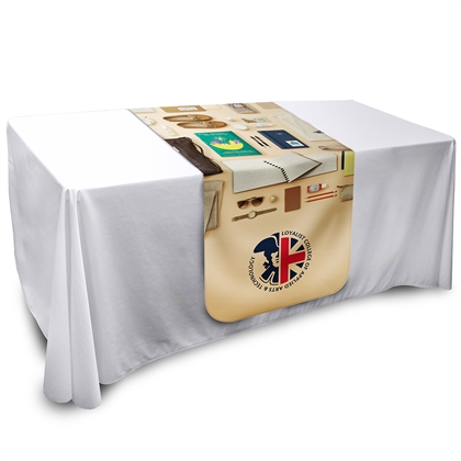 6ft x 3ft Round Table Runner with Full Colour Graphic