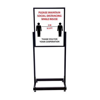 COVID-19 Distancing Heavy Duty Poster Sign Holder