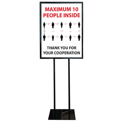 COVID-19 Limit Poster Sign Holder Floor Stand