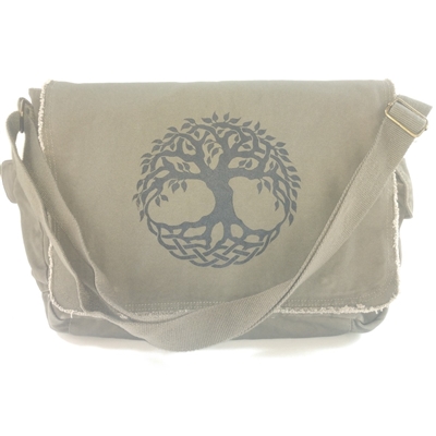 Canvas Messenger Bag Tree of Life