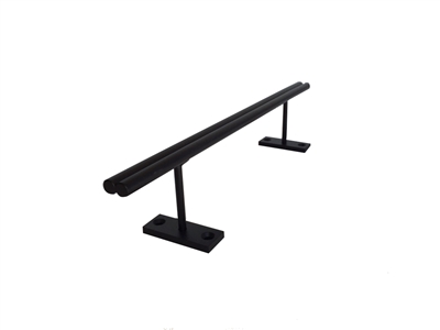 tall Shotgun Straight Powder Coated Steel Rail - Powder Coated matte Black