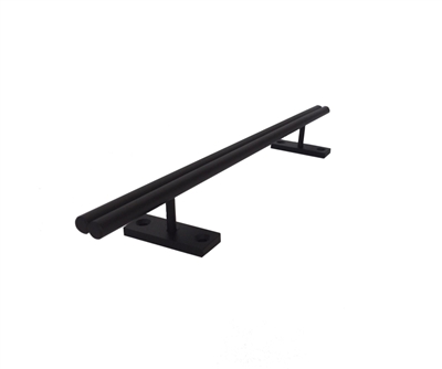 tall Shotgun Straight Powder Coated Steel Rail - Powder Coated matte Black