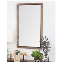 5520 - Marlon Rustic Wood Wall Mirror