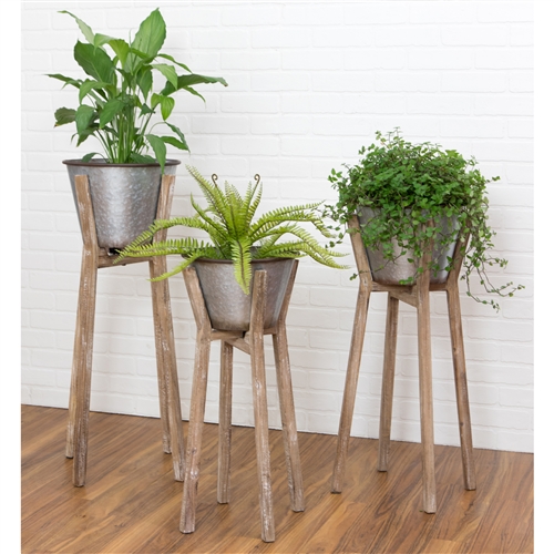 5582 - Hayes Modern Rustic Planters (Set of 3)