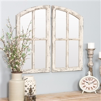 6138 - Jolene Arch Window Pane Mirrors (Set of 2)