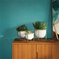 7173 - Kendi Mid Century Modern Planters (Set of 3)