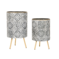 8286 - Bantu Modern Planters (Set of 2) - Gray