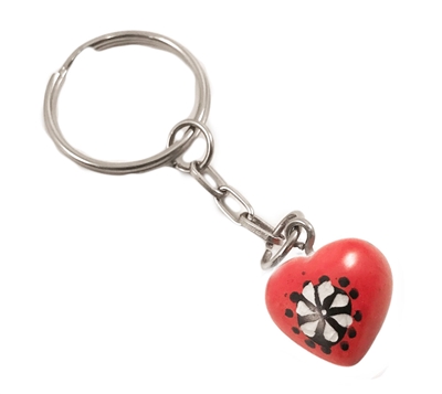 Heart Soapstone Key Ring - HEKR1160