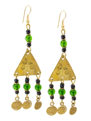 Triangle Brass Earring - JEEA1316