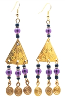 Triangle Brass Earring - JEEA1317