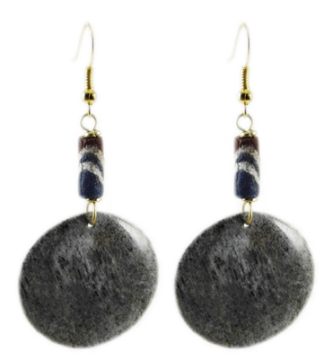 Round Cow Horn Earring - JEEA1958