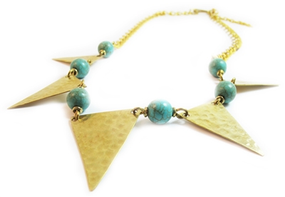 Triangle Brass Necklace - JENE1711